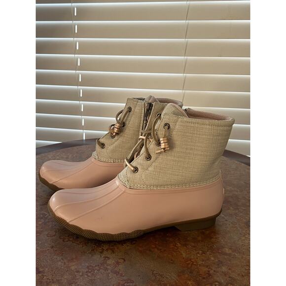 Womens pink sperry duck boots size 10 - Picture 5 of 10